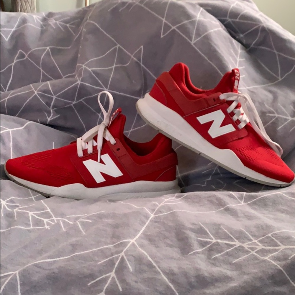 New Balance Vibrant Red Athletic Shoes